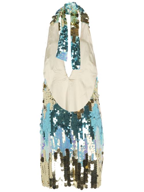 Blue/gold-tone sequin dress NEW ARRIVALS | NA01LN0208FBLUE GOLD